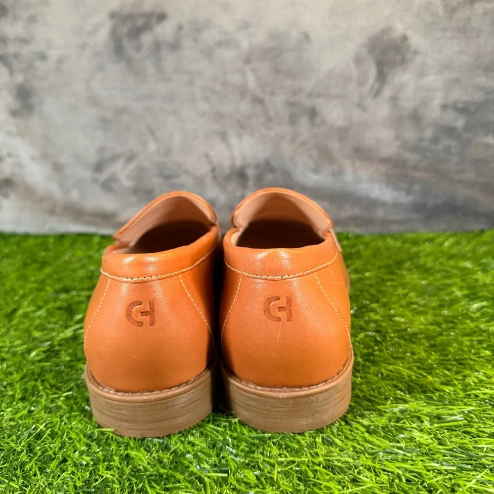 Cole Haan Haverhill Penny Loafers British Tan Leather W31769 Womens size 6.5 B